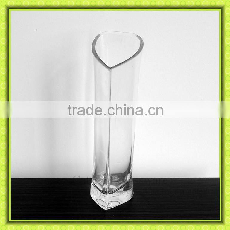 10 inch heart shaped glass vases