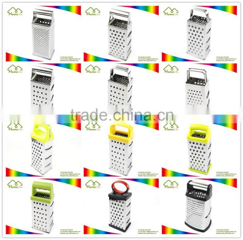 stainless steel 4 side vegetable grater with PP handle as seen on tv