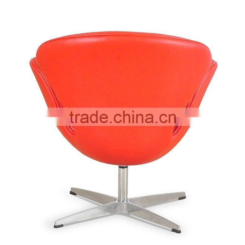 Casual office chair without wheels leather office visitor chair