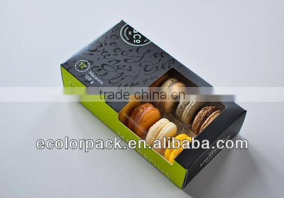Customized High Quality 4,6,12,24pcs Pink Wholesale Macarons Box