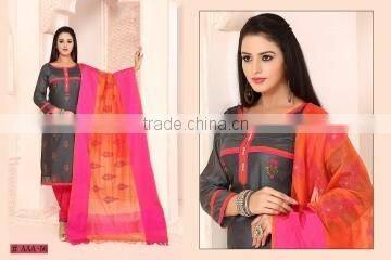 Sprightly Maroon Cotton Churidar Suit/fashion Churidar Suit online