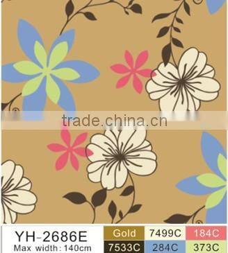 YH-2686 Embossed tablecloth with non-woven/fannel backing (golden/silver grounding)