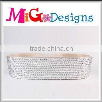Wholesale Direct Factory Produce OEM Decor Art Gift Crystal Pet Ceramic Bowl