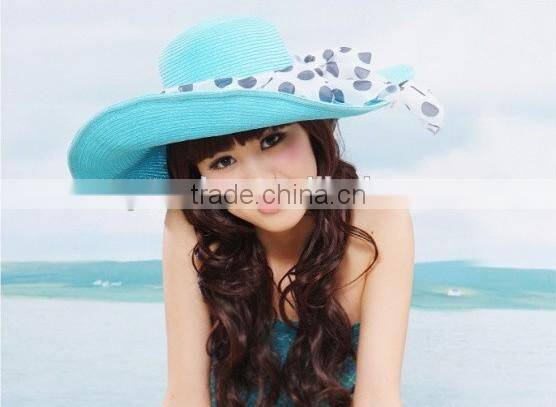 beach sun folding straw hat