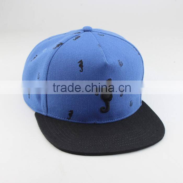 100% Acrylic Material and Striped Style 5 Panel Snapback Cap