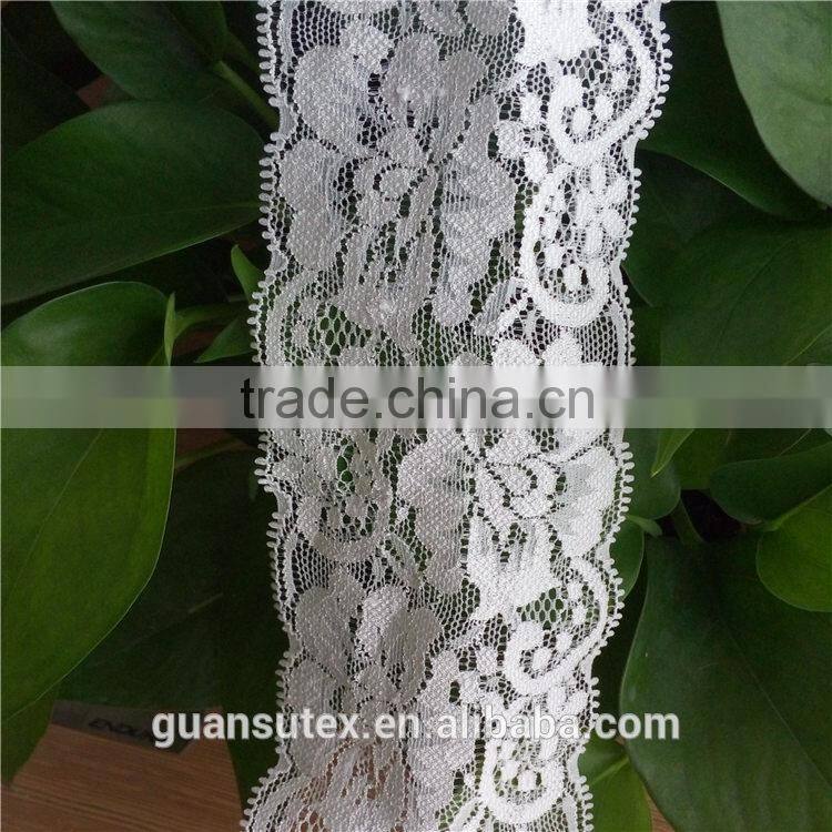 Elegant Stretch Timming White Lace For Lingerie/Table Runner/Wedding Accessories