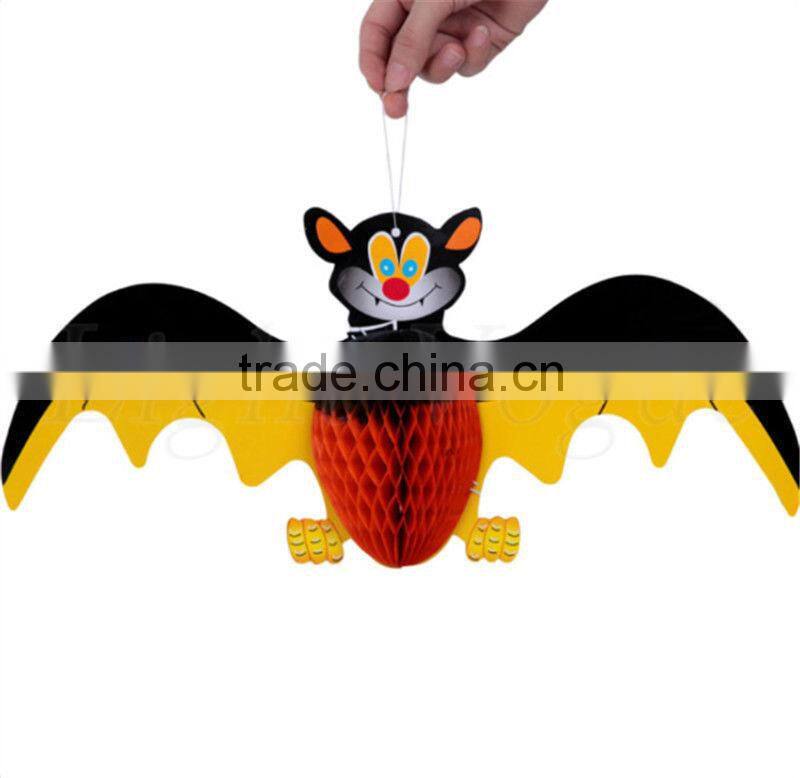 Halloween Party Decorations New TISSUE PAPER HONEYCOMB Halloween Pumpkin Ghost Bat Spider Witch Paper Lanterns Decorated Props