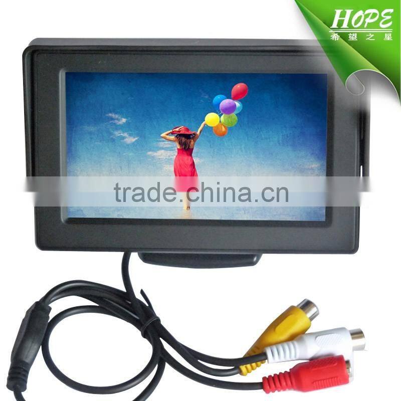 Widescreen 16:9 2AV Inputs DC12V 4.3Inch Car LCD LED Monitor