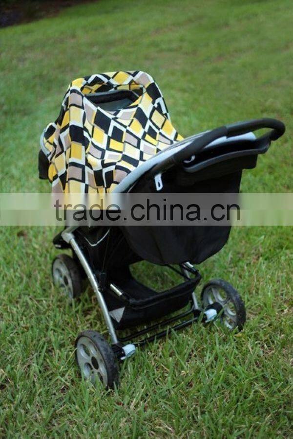 latest muslim extra long orange and black silk breastfeeding nurisng scarf