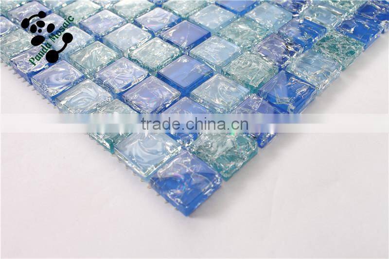 SMS14 300x300mm mosaic Blue crystal glass mosaic for swimming pool tile