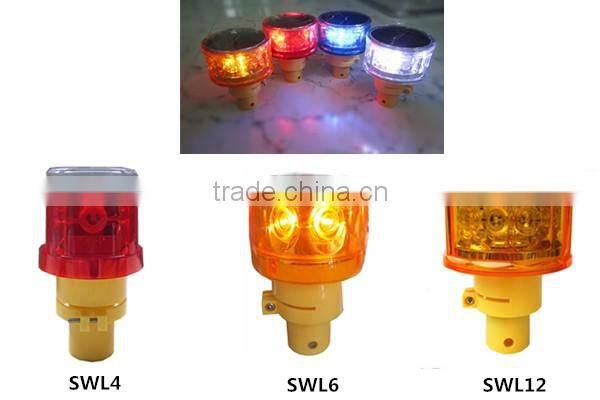 6 pcs LED strob warning signal lamp/Barrier solar energy blinker light