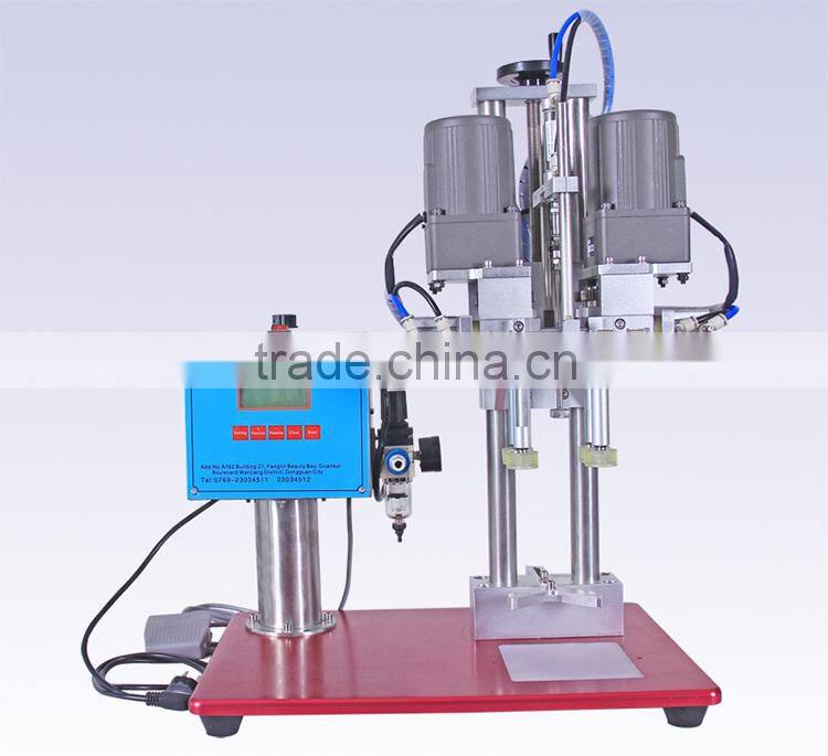 Round and square 100 ml perfume bottles capping machine