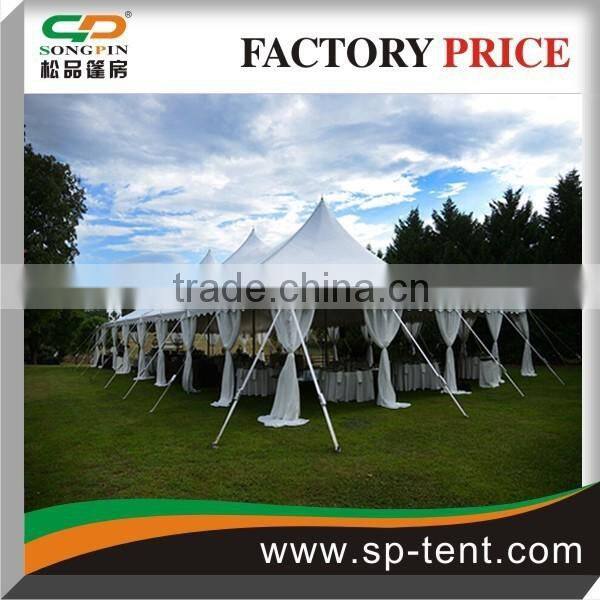 Elegant peg and pole tents cover double Waterproof PVC fabric for sale
