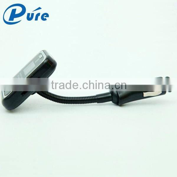 2016 Hot sale car usb mp3 music player bluetooth car kit FM transmitter with Cigarette lighter power supply