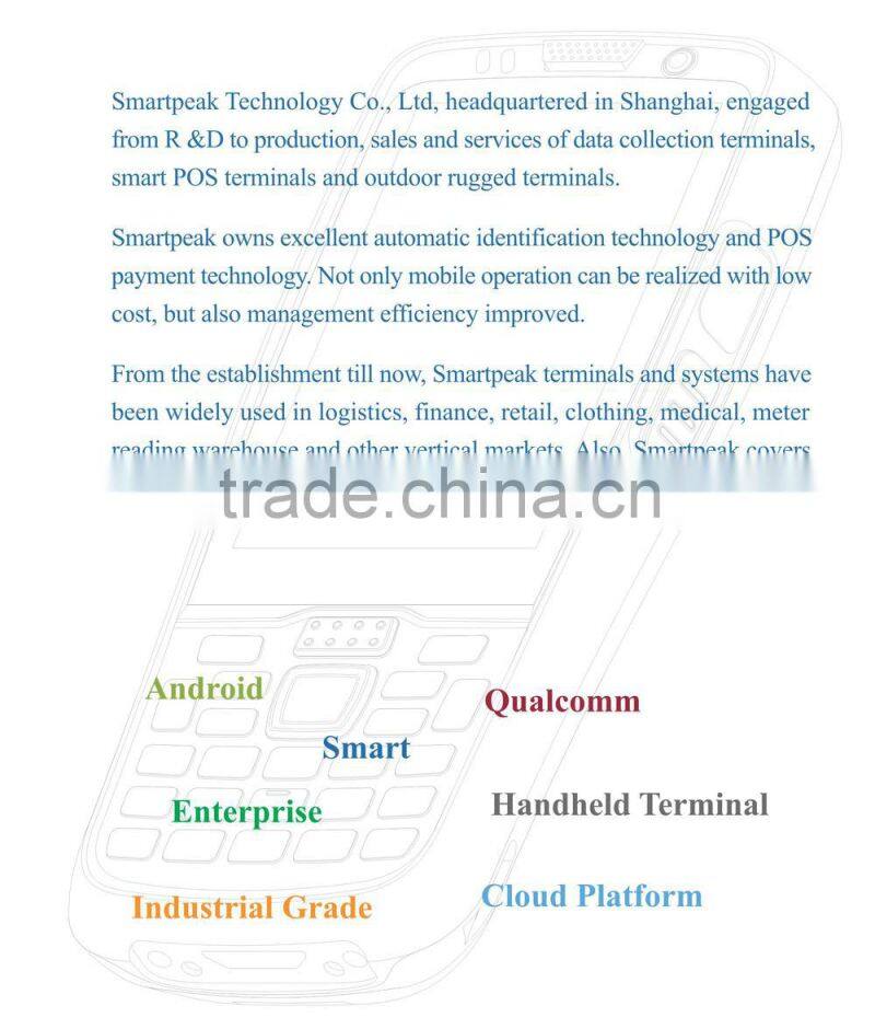 all in one card reader mobile handheld pda barcode scanner