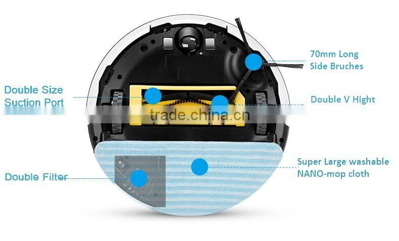 ILife V7S CHUWI 2 in 1 Wet Robot Vacuum Cleaner for Home Wet Dry Clean Water Tank Double Filter Ciff Sensor