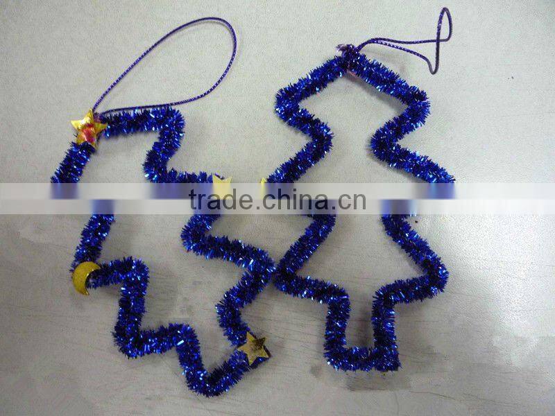 metallic tinsel ornaments Christmas tree decoration