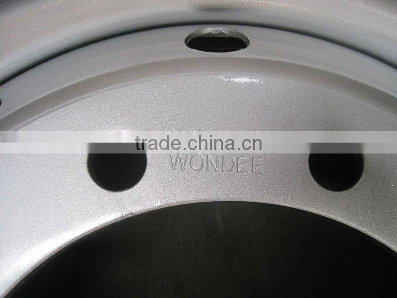 22.5*8.25 Tubeless Rim Howo Truck Steel Wheel
