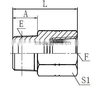 1/2" NPT Female to 1/4" NPT Male Brass Pipe Adaptor / Adapter Straight Reducer/Reducing Coupling Male to Female