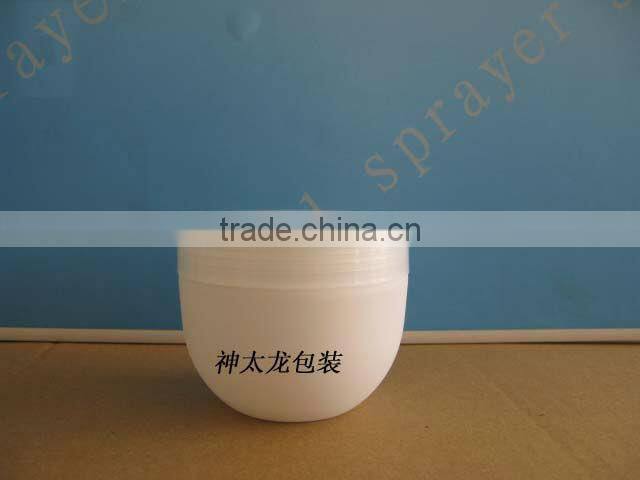 White plastic jars screw top lids 250ml