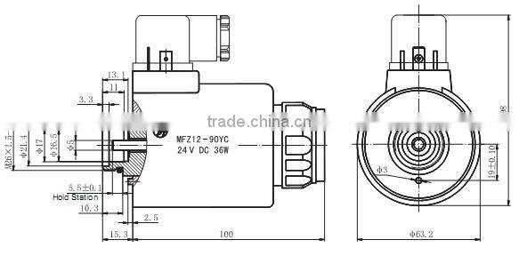 Rexroth type solenoid MFZ12-90YC