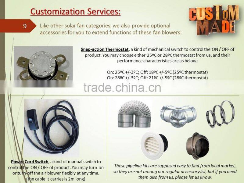 SUNNY Ceiling Mounted 30W Solar Panel Powered Plastic type Roof Ventilator Air Exhaust Fan