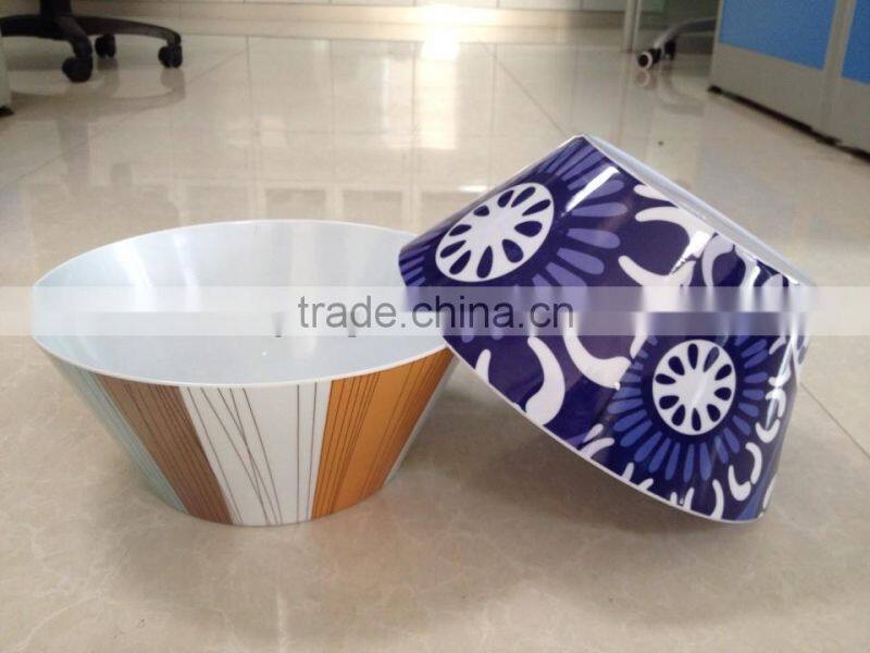 Printed melamine bowl,large