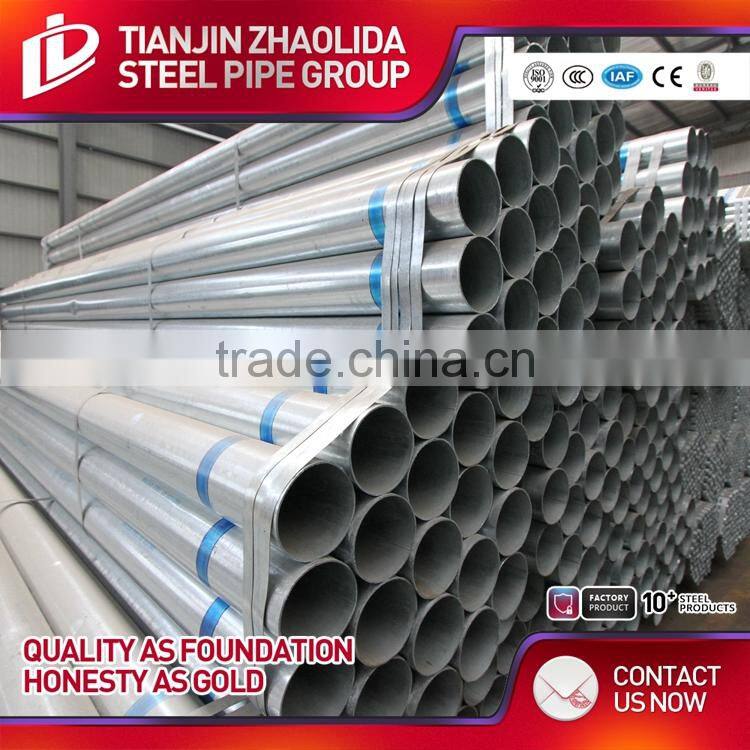 1 / 2 inch - 4 inch dia cold rolled pre galvanized EERW round tubes for fence post