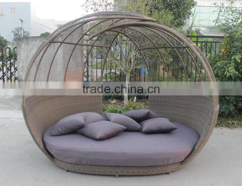 Outdoor rattan new design sunbed