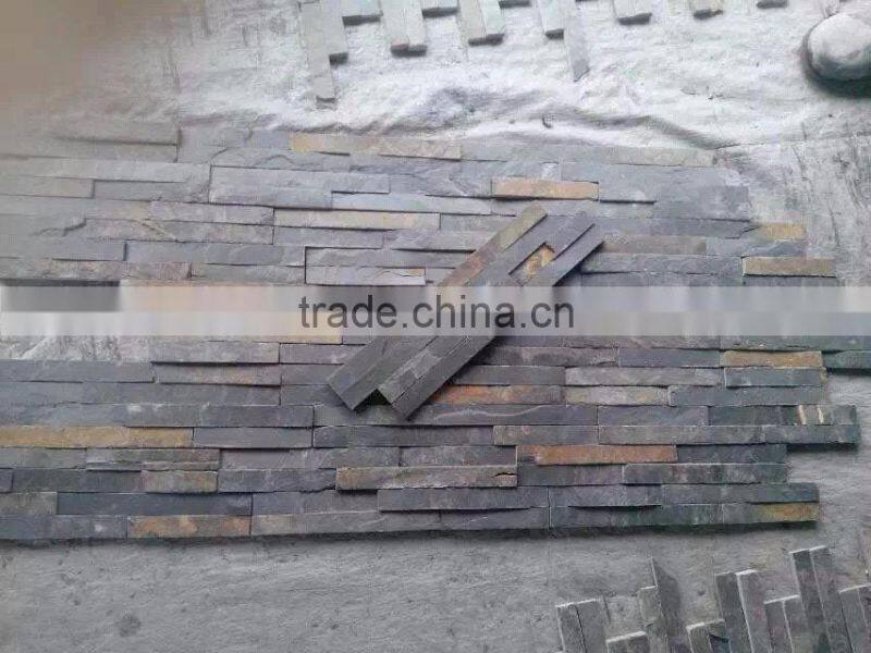 rustic cultured stone slate wall panel