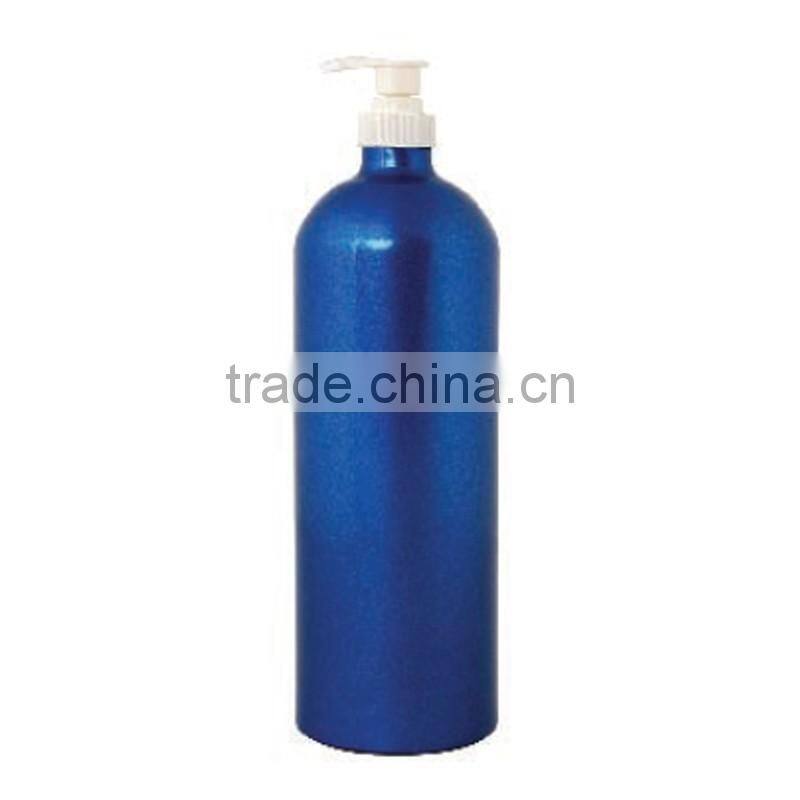 1000ml aluminum cosmetic bottle with plastic pump