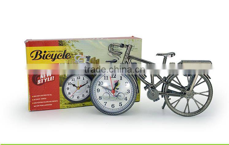 Classic Europen Alarm Clock With Bicycle Shape,Retro Style with Bike Outline