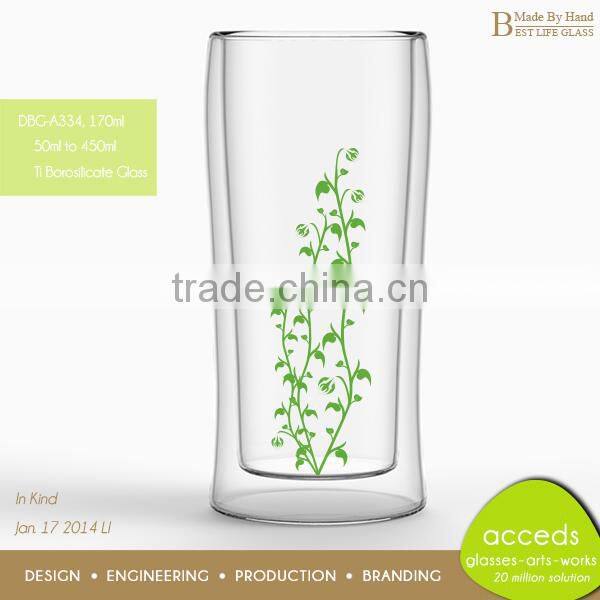 OEM/ODM Handmade Pyrex Thin Drinking Glass