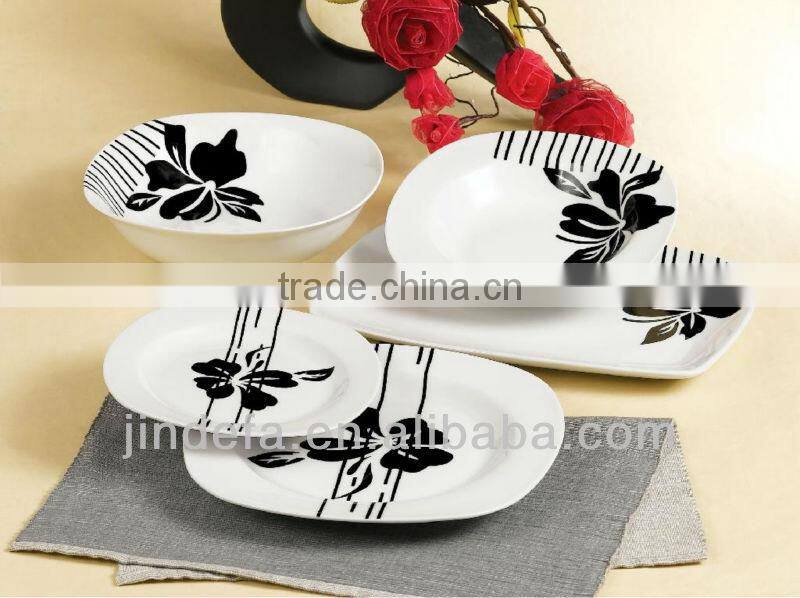 square porcelain dinner set