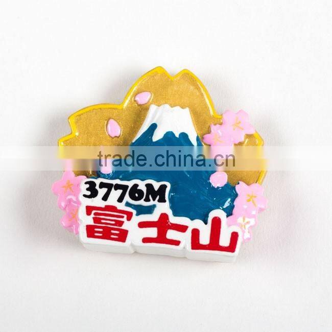 the new design Japanese souvenirs Mount Fuji resin 3d fridge magnet
