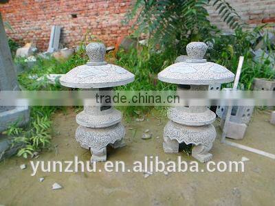 Handcarved natural stone chinese garden stone lanterns