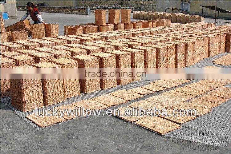 large wicker laundry basket with handle knitted laundry basket