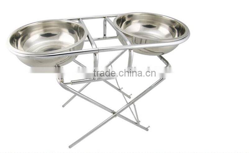 Adjustable pet feeder,dog bowl /dog food rackwith stainless bowl / food stand/ ironl rack