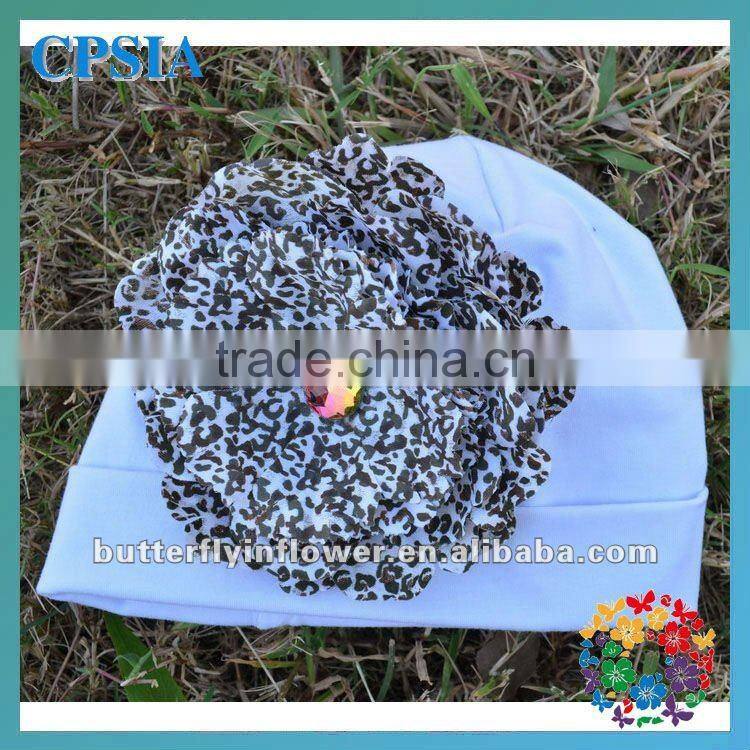 white cotton hats with flower new arrival cotton Baby Beanie Hats cotton slouch hat