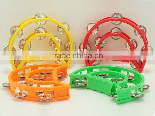 Eco-friendly Tambourine Plastic Baby Timbrel Drum for sale chinese musical instrument