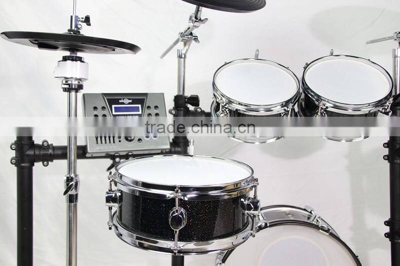 5 pc black wooden digital drum set