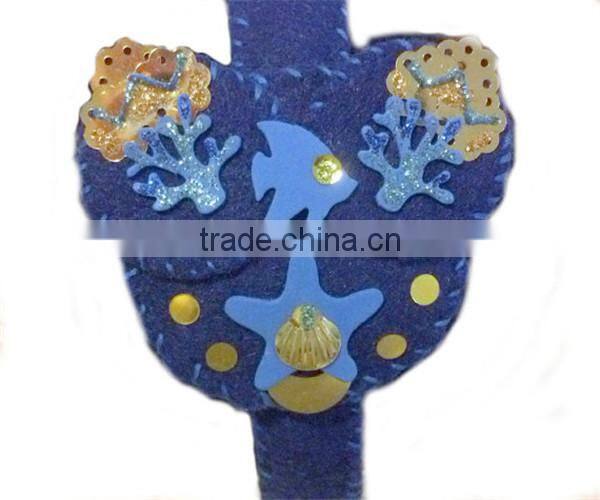 2017 Hot new bestselling product wholesale alibaba felt Button Flower Felt crachet flower Headband made in China