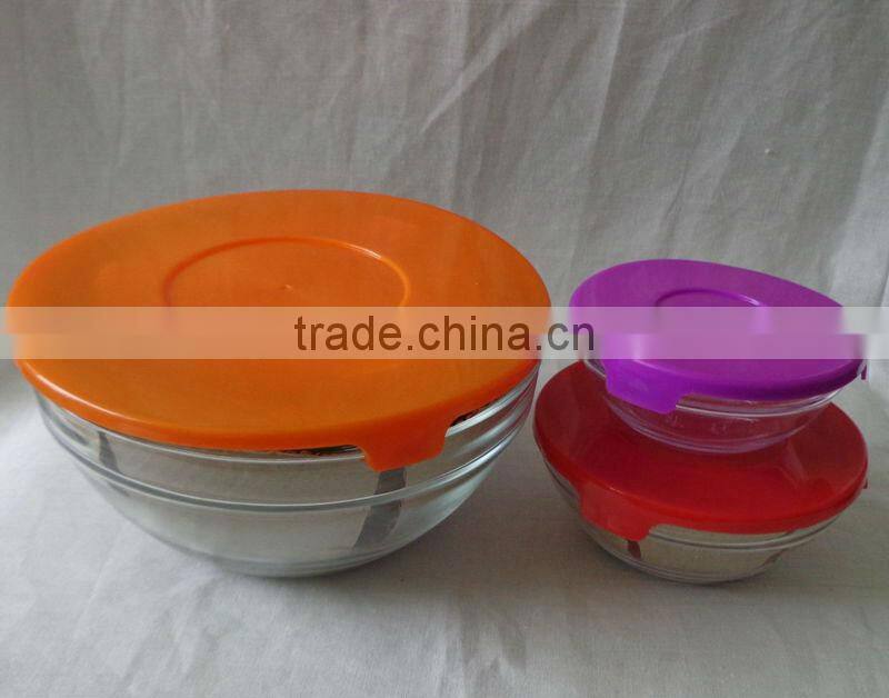 Glass bowl With color Lids