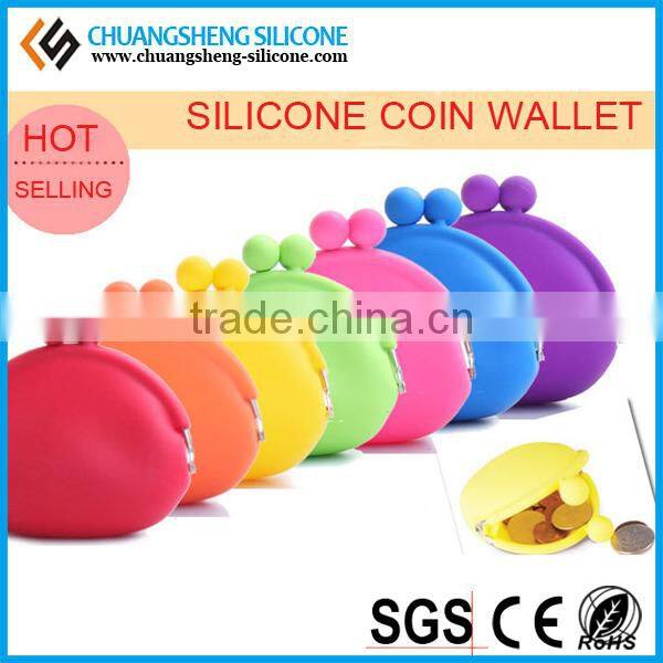 2015 best selling men's woman silicone aluminium coin wallet as promotion gift