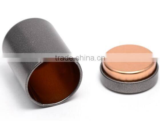 mini air tight tea tin box with plug lid