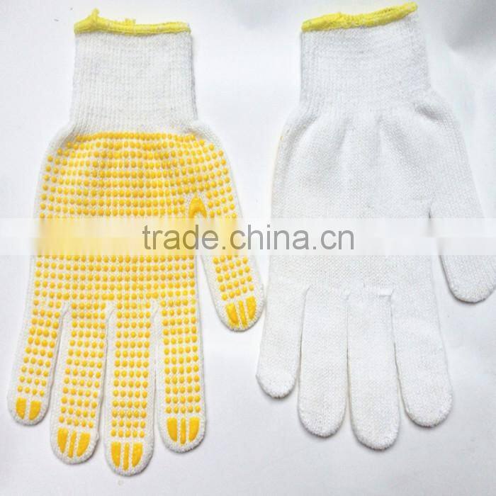 13 gauge PVC dotted cotton gloves/working gloves/safety gloves