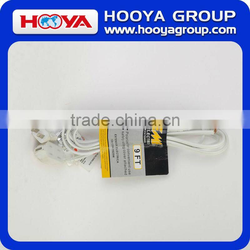 Indoor 110V UL male to female flat extension cord
