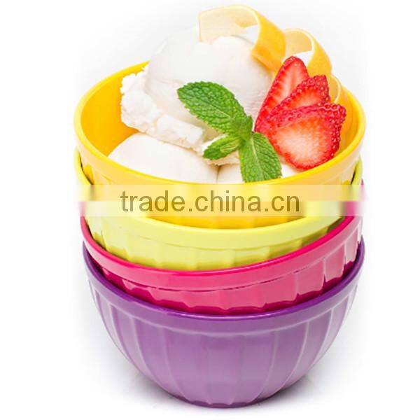 Grape plastic Ice Cream bowls,16-ounce Ice Cream Bowl,Custom Fluted plastic Ice Cream bowls manufacturer