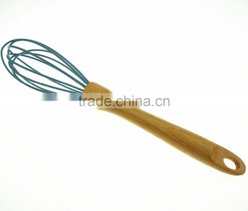 13039 Silicone Whisk with wooden handle
