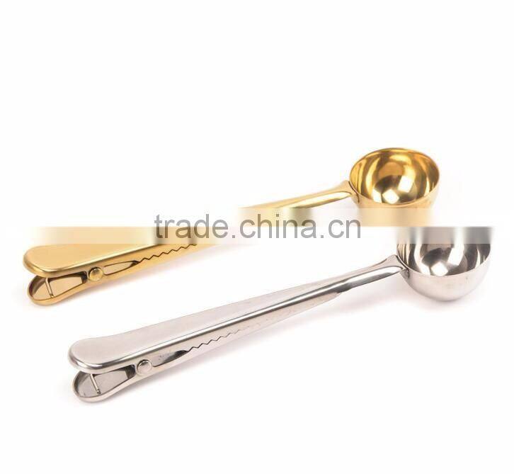 High quality metal coffee bag clips,spoons with logo,coffee/tea long spoons